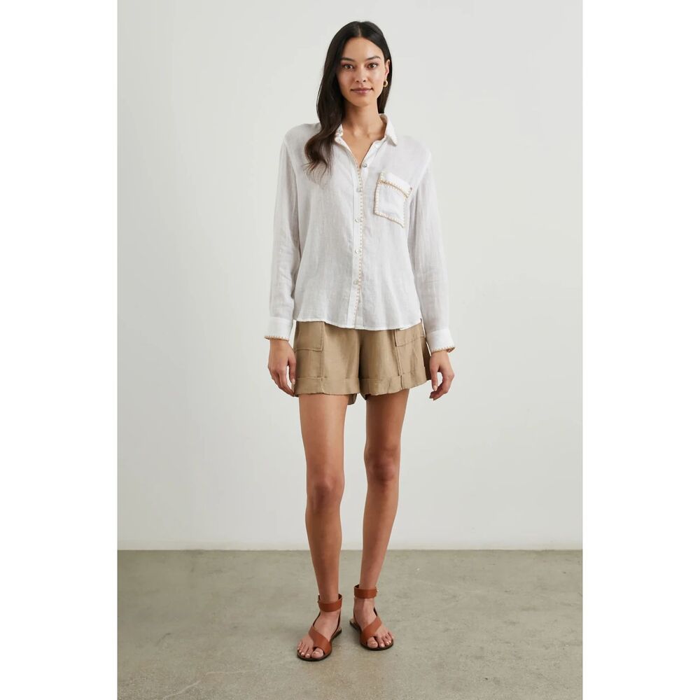 Rails Linen Button-Up Top – Size Large - Picture 2 of 11
